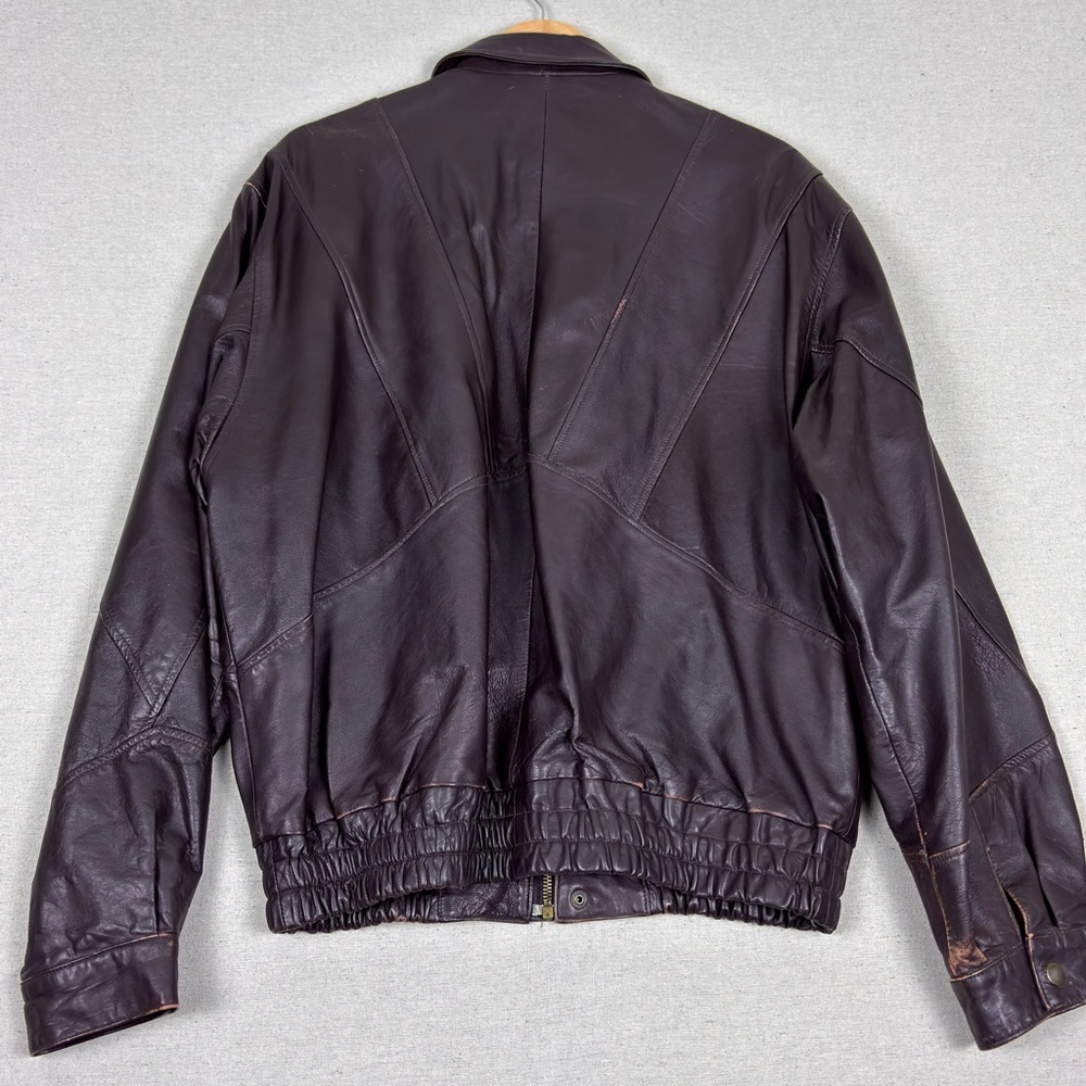 Vintage Scuola del Cuoio Firenze Italy Dark Academia Soft Brown Leather Jacket - Picture 2 of 12